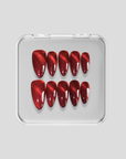 Red Nail Spice: Velvet Cat Eye Nails