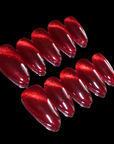 Red Nail Spice: Velvet Cat Eye Nails