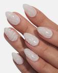 Whipped Cream: White Swirl Nails