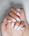 Whipped Cream: White Swirl Nails