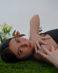 Forest Story: Pastel Green and Pink Nails