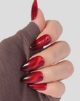 Red Nail Spice: Velvet Cat Eye Nails