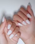 Whipped Cream: White Swirl Nails