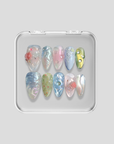 The Pollen Slime: Swirl Almond Nails