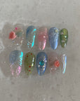 The Pollen Slime: Swirl Almond Nails