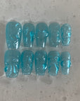 The Slushy Slime: Blue Coffin Nails