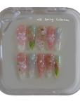 Spring Bliss: Ethereal Spring Stiletto Nails