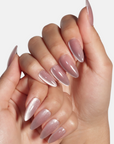 Rose Gold Shimmer: Velvet Cat Eye Nails