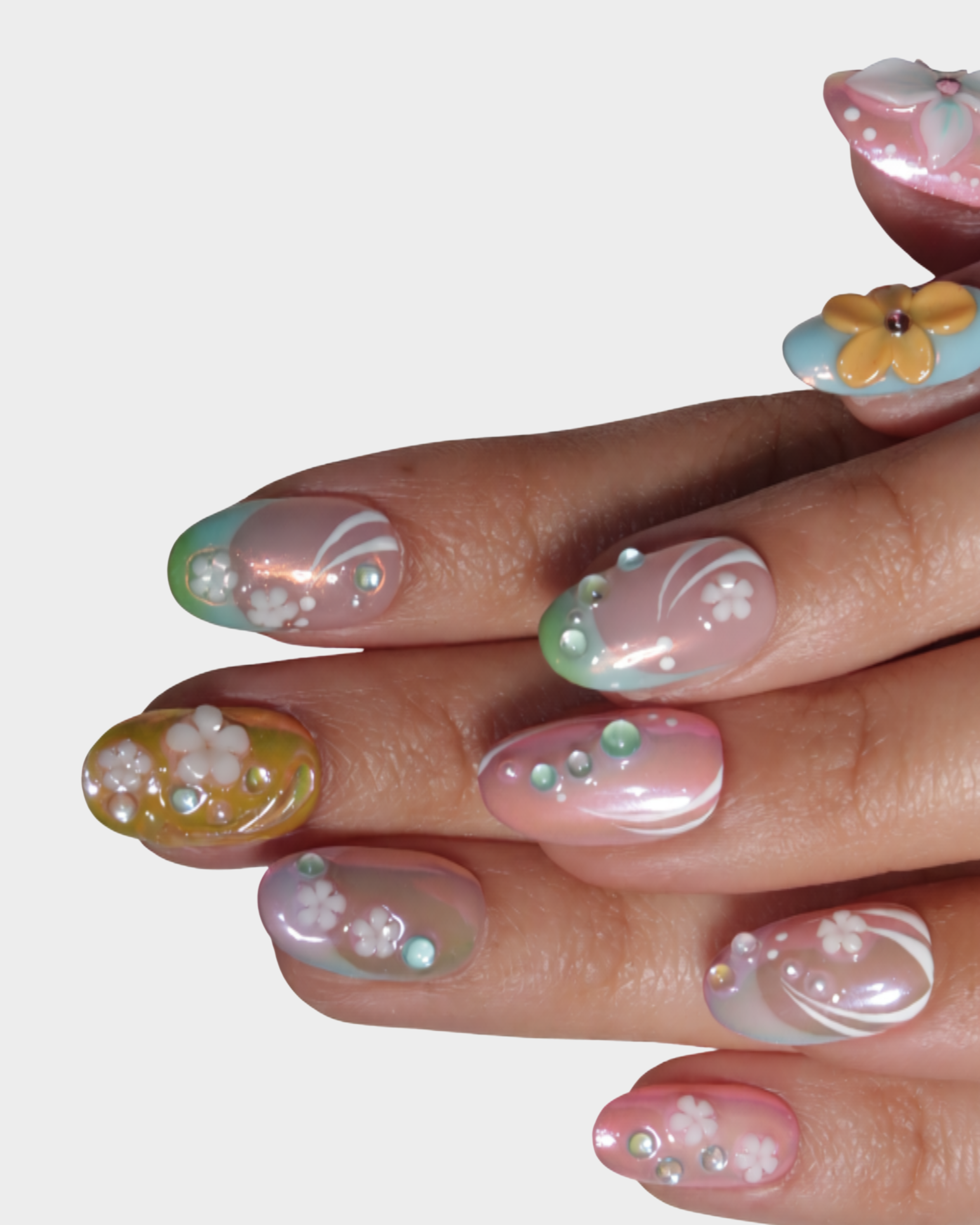 Whimsy Magic: Y2K Floral Iridescence