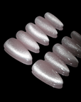 Rose Gold Shimmer: Velvet Cat Eye Nails