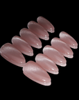 Toffee Nude: Velvet Cat Eye Nails