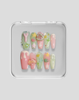 The YIJIU Slime: Pink & Pale Green Nails