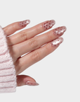 Dotted Chic: Cherry Red Glass Nails