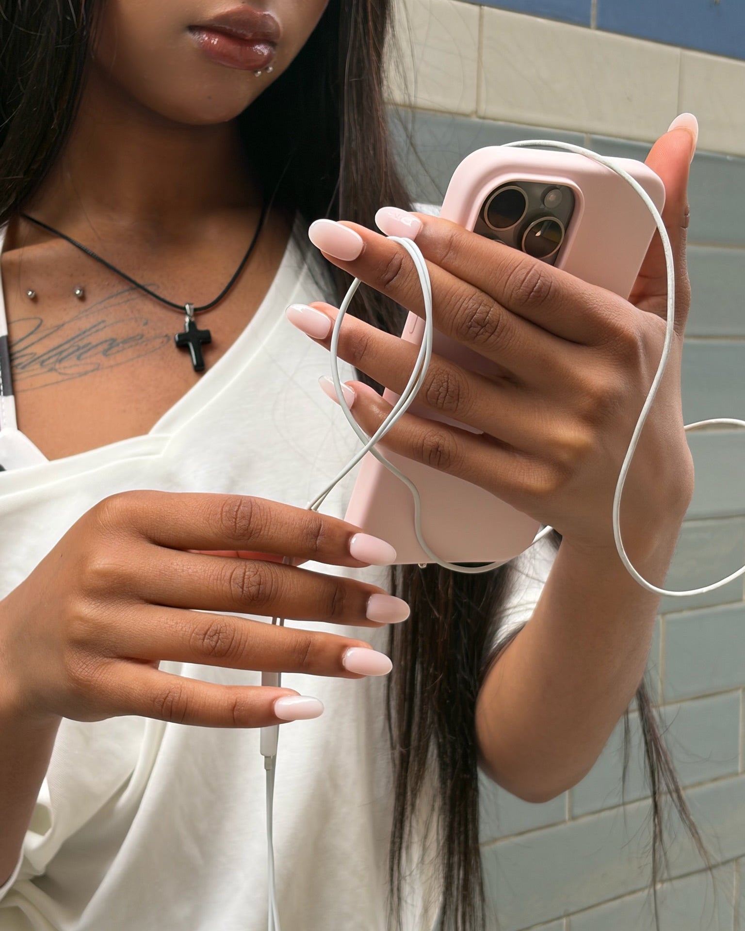 Milky Pink Classic: White &amp; Slight Pink Blend