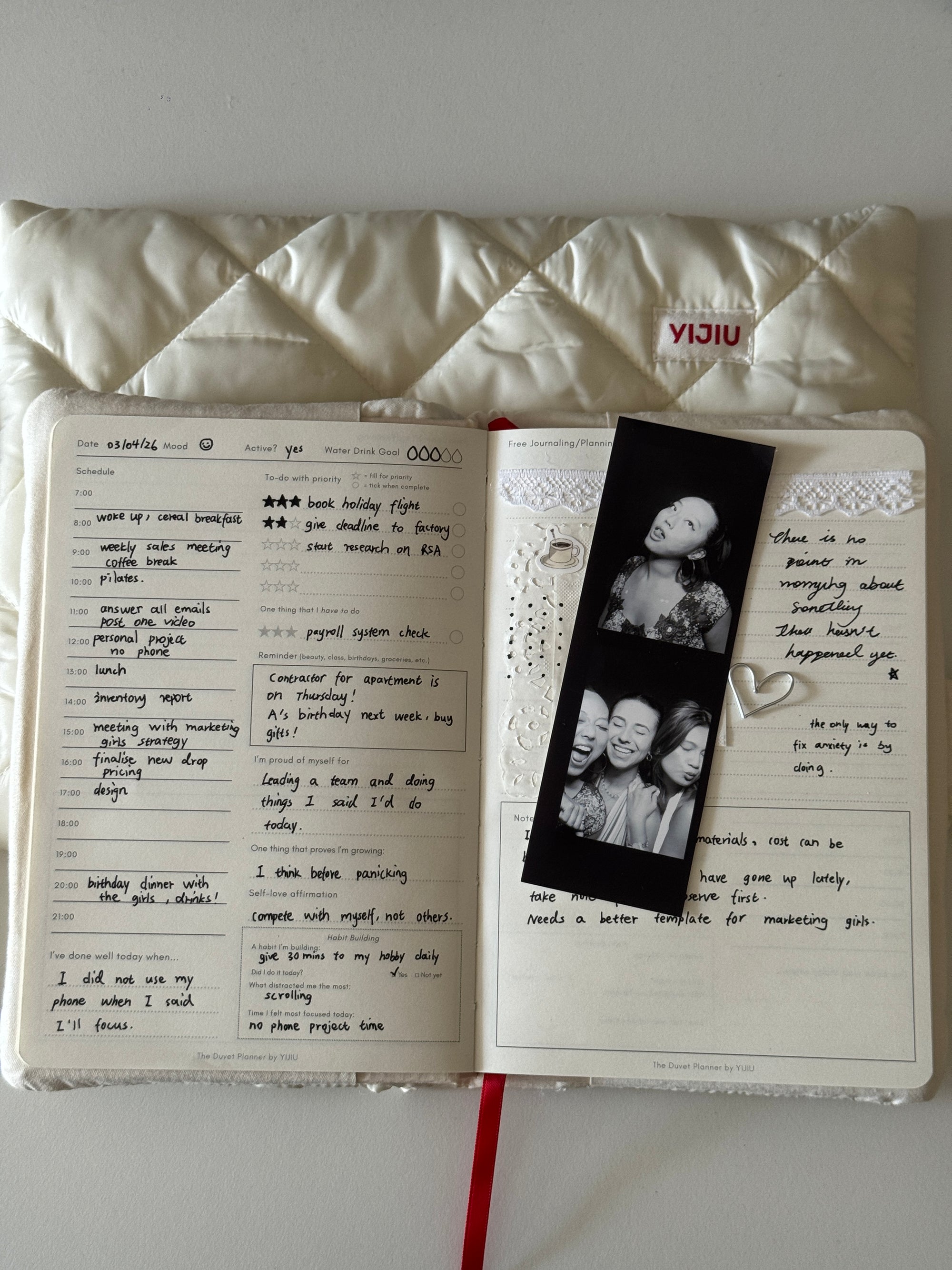The Duvet Planner