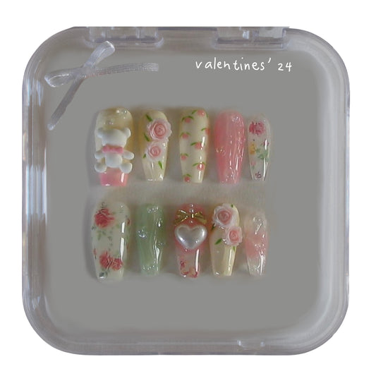 Nostalgia: Vintage Pastel Coffin Nails