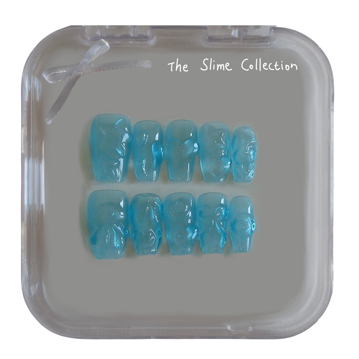 The Slushy Slime: Blue Coffin Nails
